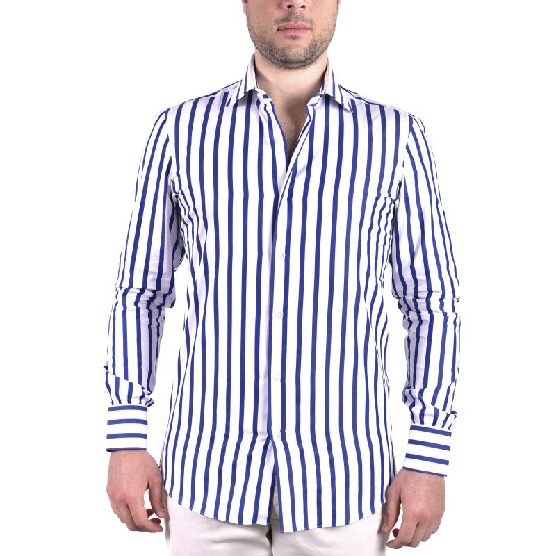 Camicia a Righe in Popeline continuativi albertonolano_napoli 