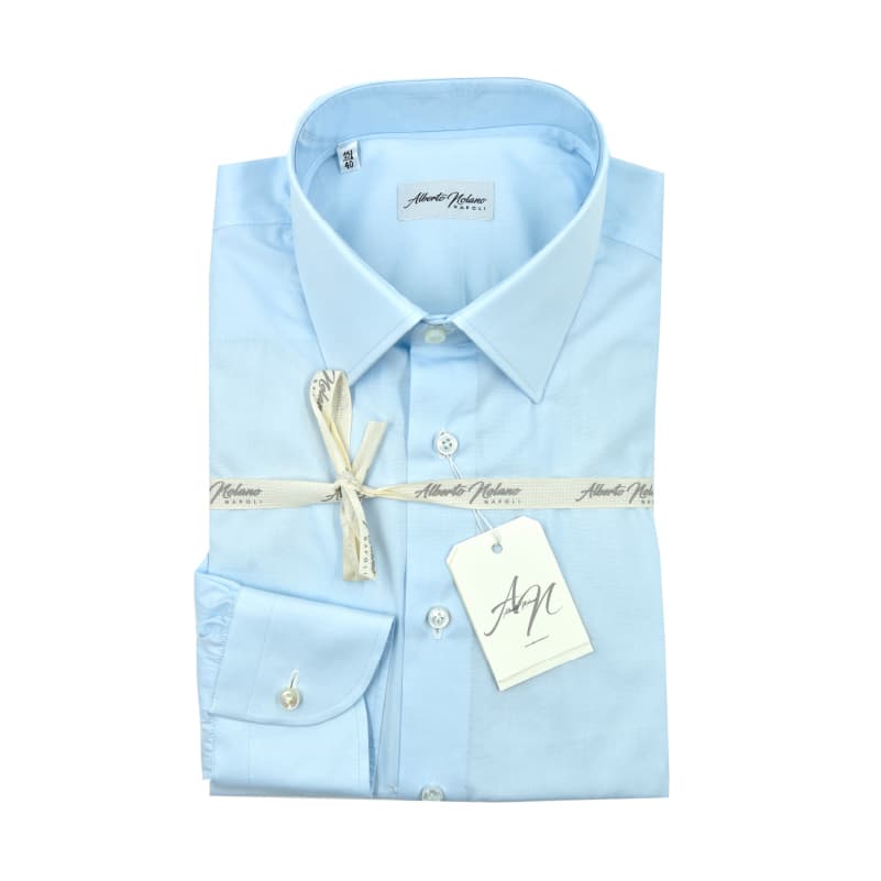 Chemise bleu clair en popeline