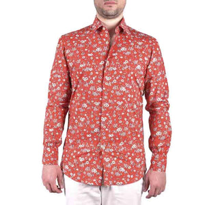 Camicia Rossa Stampa Floreale Limited Edition albertonolano_napoli 