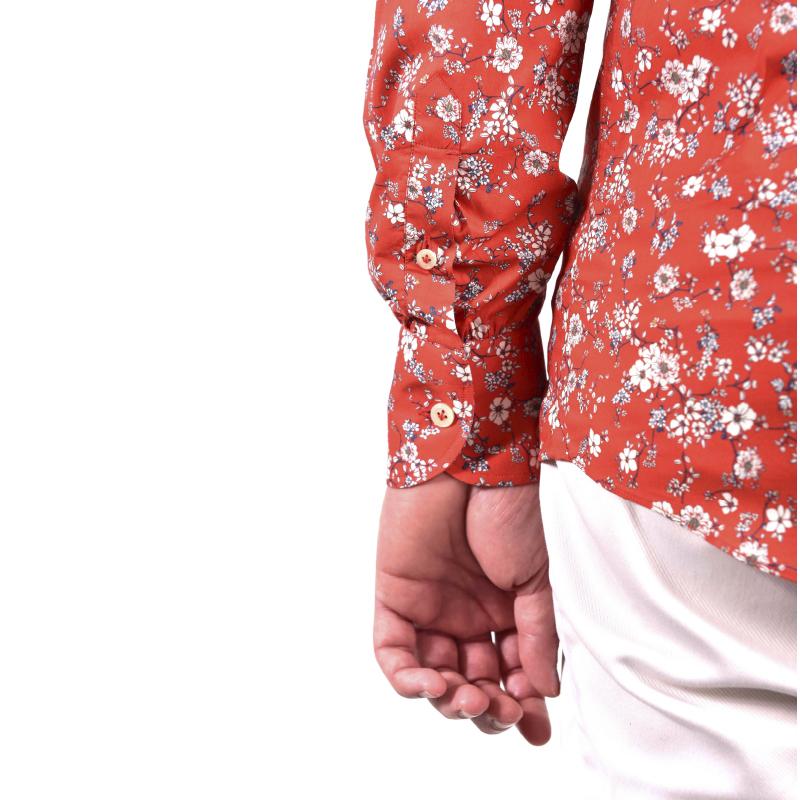 Camicia Rossa Stampa Floreale Limited Edition albertonolano_napoli 