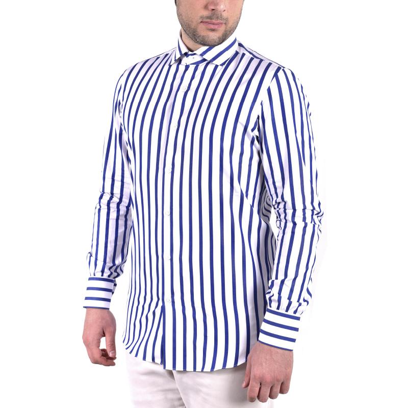 Camicia a Righe in Popeline continuativi albertonolano_napoli 